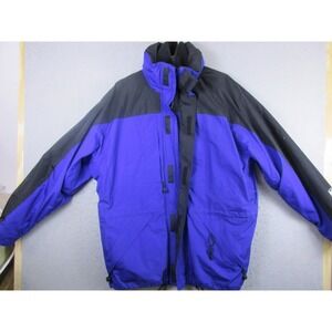 Vintage Mountain Tek Ski Jacket Mens Large Blue Black Full Zip MT2000 90s
